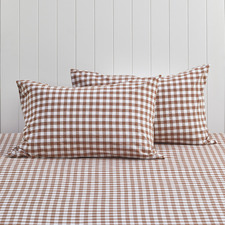 Gingham Washed Cotton Standard Pillowcases (Set of 2)
