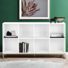 White & Gold Marlene Bookcase