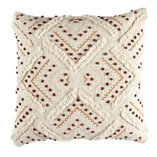 Prairie Embroidered Cotton Cushion