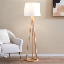 Bailey Solid Wood Tripod Floor Lamp
