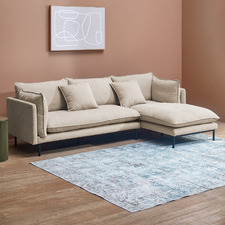 Natural Bellamy 3 Seater Sofa with Chaise