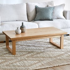 Ski-Leg Rectangular Coffee Table