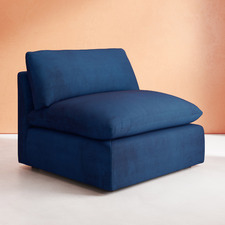 Martine Velvet Armless Lounge Chair