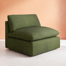 Martine Velvet Armless Lounge Chair