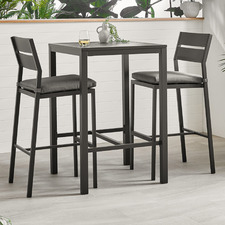 2 Seater Kos Aluminium Outdoor Bar Table Set