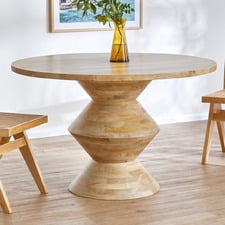120cm Axis Round Solid Mango Wood Dining Table