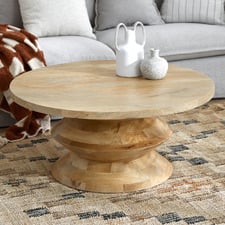 Axis Round Mango Wood Coffee Table