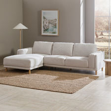 Natural Border 3 Seater Sofa with Chaise