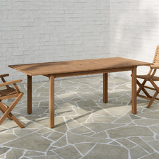 Lanai Eucalyptus Wood Outdoor Extendable Dining Table