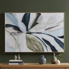 Blooming Abstract Framed Canvas Wall Art