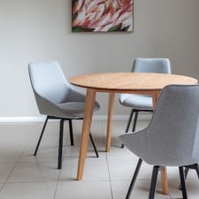 Nappa Upholstered Swivel Dining Chairs (Set of 2)