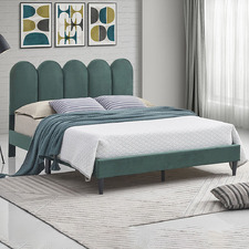 Poppy Popsicle Velvet Queen Bed