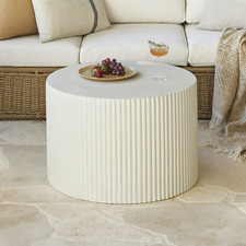 Ribbed Polystone Coffee Table