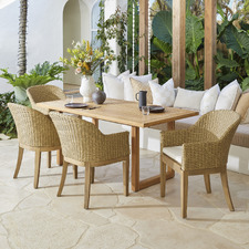 6 Seater Bailie Outdoor Dining Table & Pavilion Chair Set