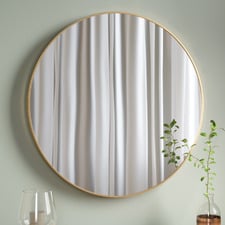 Tate Round Metal Framed Wall Mirror