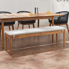 3 Seater Sorrento Acacia Wood Outdoor Dining Bench