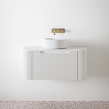 Airlie 900mm Wall Hung Single Vanity with Quartz Stone Countertop