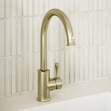 Stanwell Brushed Gold PVD Gooseneck Kitchen Sink Mixer