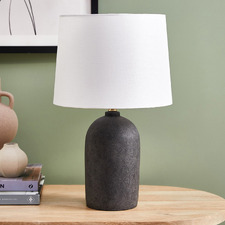 46cm Black Easton Terracotta Table Lamp