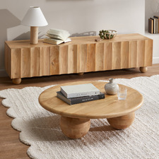 Hendry Mango Wood TV Unit & Coffee Table Set