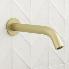 Clovelly Brushed Gold Curved Bath/Basin Wall Spout
