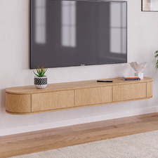 200cm Cannes Curved Wall-Mounted TV Unit