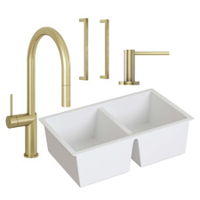 Lowan Contemporary Kitchen Double Sink Package