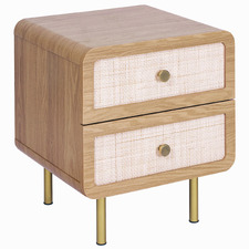 Maxine 2 Drawer Bedside Table