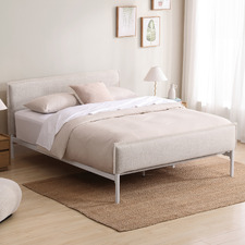 Natural Montauk Slipcover Queen Bed