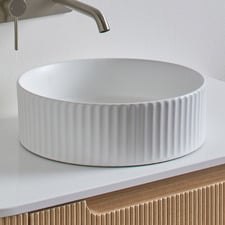 Kiora 360mm Matte White Ceramic Above Counter Basin