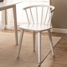 Aurora Spindle Solid Rubberwood Dining Chairs (Set of 2)