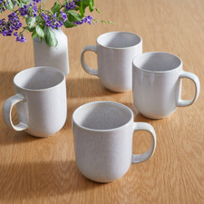 Glazed 400ml Ceramic Mugs (Set of 4)