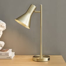 Byron Steel Desk Lamp with USB