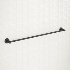 Clovelly Matte Black 750mm Single Towel Rail