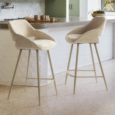 69cm Jake Bouclé Bar Stools (Set of 2)