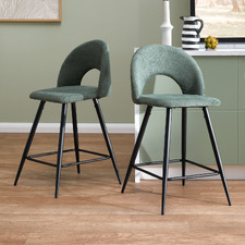 65cm Sophia Chenille Bar Stools (Set of 2)