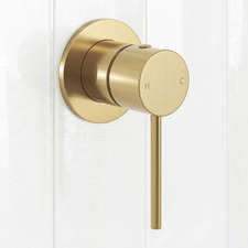 Clovelly Brushed Gold Shower/Bath Wall Mixer