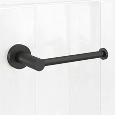 Clovelly Matte Black Toilet Roll Holder