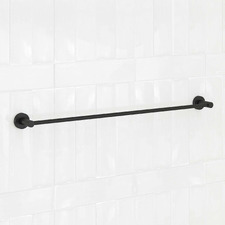 Clovelly Matte Black 750mm Single Towel Rail