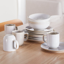 16 Piece Glazed Ceramic Dinner Set