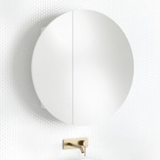 Mecca 800mm Round Mirrored Shaving Cabinet