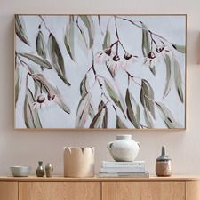 Eucalyptus Breeze Framed Canvas Wall Art