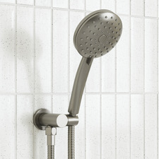 Clovelly Brushed Nickel Round Hand-held Shower