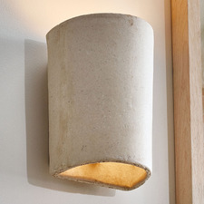 Dion Travertine-Look Wall Sconce