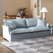 Softy Premium 3 Seater Queen Slipcover Sofa Bed