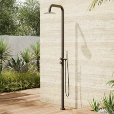 Clovelly Outdoor Floor Mounted Twin Shower