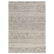 Ash Sawtooth Flat Weave Wool-Blend Rug