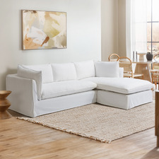 Jude 4 Seater Slipcover Sofa with Reversible Chaise