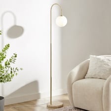 Rhea Travertine Floor Lamp