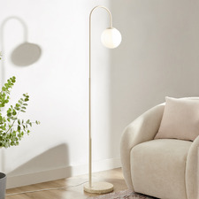 Rhea Travertine Floor Lamp